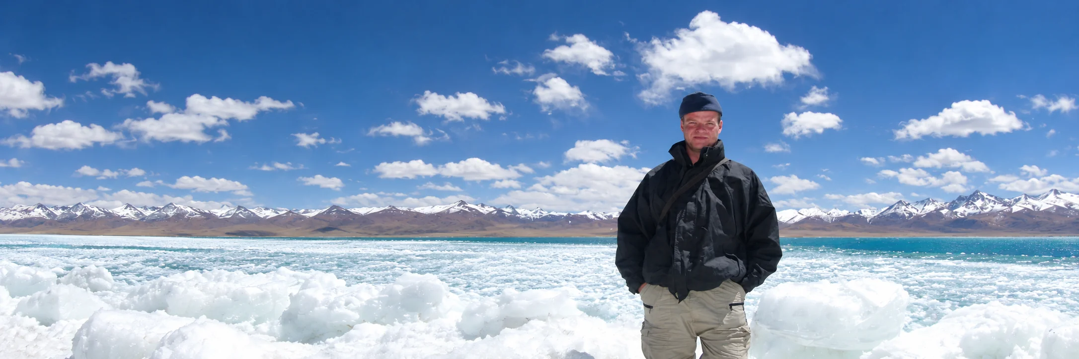 Alan at Namtso Lake in Tibet